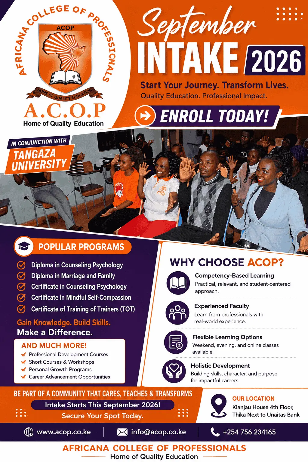 September 2026 Intake - Apply Now